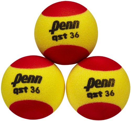 Penn QST 36 Foam Tennis Balls, 3-ball Polybag