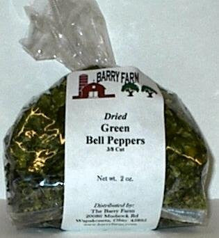 Bell Peppers, 
Green  	Diced, Air Dried, 2 oz