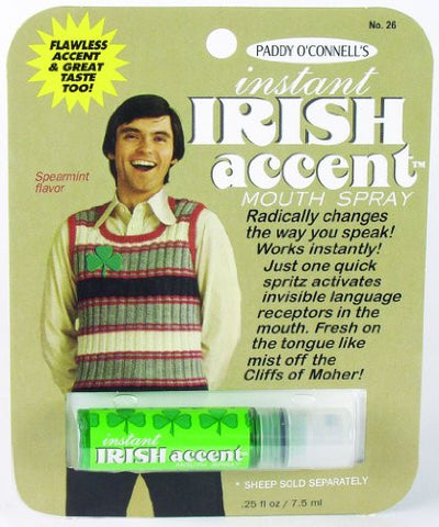 Gag Gifts - Instant Irish Accent Breath Spray