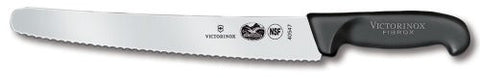 Victorinox Cutlery Bakers Bread & Cake Knife, 10 1/4" blade, wavy edge black Fibrox handle