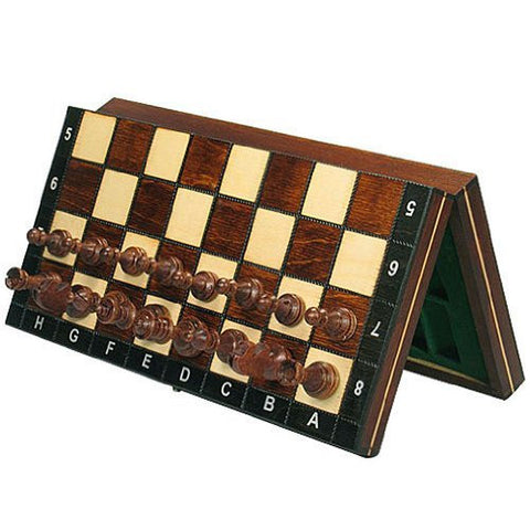 Magnetic Wooden Tournament Travel Chess Set - 10-1/2'' x 10-1/2''