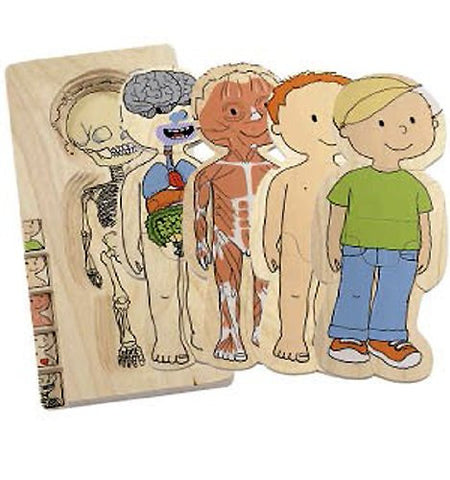 Hape - Your Body - Boy 5-Layer Wooden Puzzle