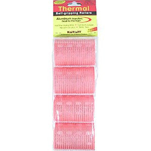 Large Pink 1-1/2" Thermal Self Gripping Rollers (Pack of 4)