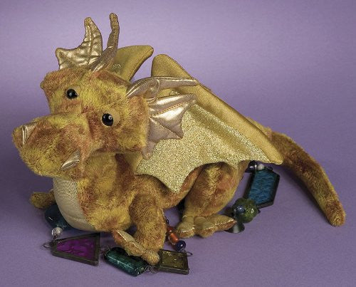 Plush Topaz Golden Dragon 15"