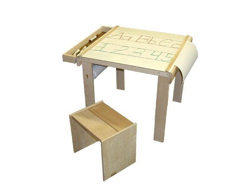 Art Table,wood tray, paper cutters, paper holder