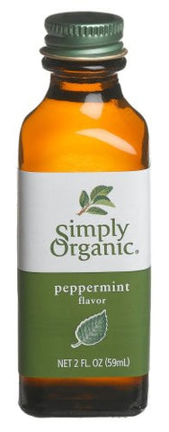 Simply Organic Peppermint Flavor Certified Organic, 2-Ounce Containers (Pack of 6)