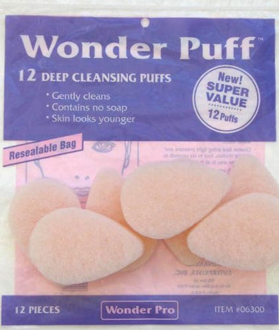 Wonder Cleansing Puff 12 Count