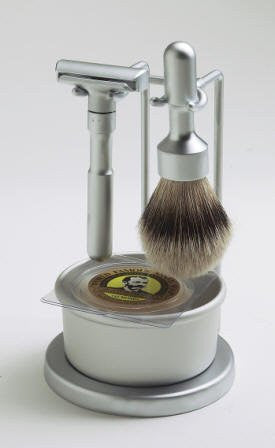 Merkur Shaving sets F U T U R, chrome-plated, satin finished, 4 pieces