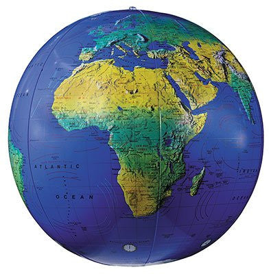 Replogle Globes Inflatable Topographical Globe, Dark Blue Ocean