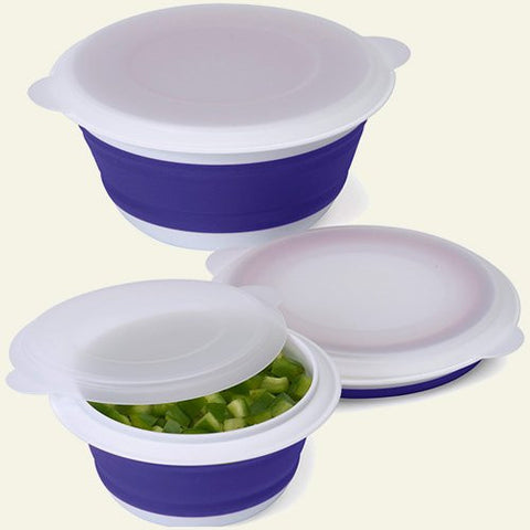 Collapsible Food Storage Containers, Set of 3