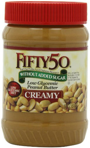 FIFTY 50 Diet Preserves/Honey/Syrups Peanut Butter 6/18 OZ