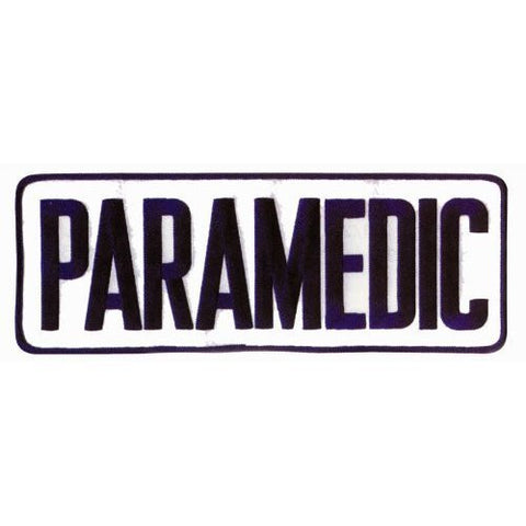 Large Back Patch - PARAMEDIC - Blue on White