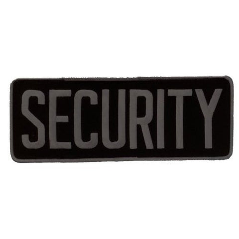 Large Back Patch - SECURITY - Gray on Black