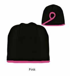 Goodbye Girl Ponytail Hat, black, pink trim