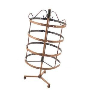4-Tier Rotating Earring Stand (48 pairs) Copper Color