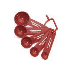KitchenAid Measuring Spoons, Set of 5 (Color: Red)