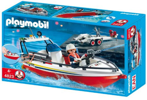 Playmobil Fire Boat with Trailer