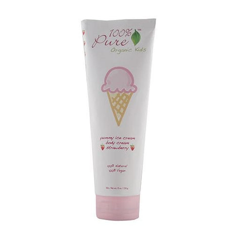 100% Pure Organic Kids Strawberry Ice Cream Body Cream