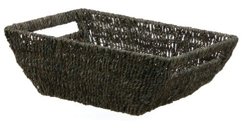 COFFEE LARGE SEAGRASS COUPE BASKET-5.75"h x 17"l x 12"w