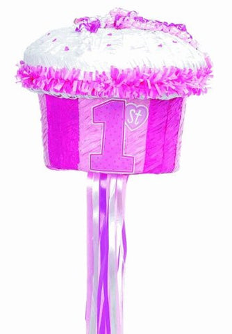 1st Birthday Pink Cupcake Pinata