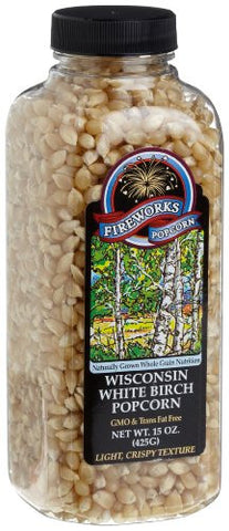 15 oz. Popcorn Square Plastic Bottles - Wisconsin White Birch