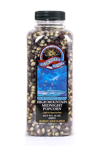 15 oz. Popcorn Square Plastic Bottles - High Mountain Midnight