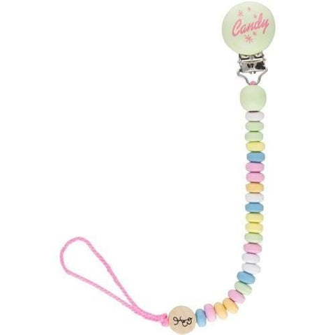 Bink Link Pacifier Attacher By Fruitabees in Candy Necklace