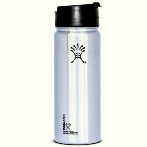 Flask Wide Mouth with Hydro Flip 18 oz - Classic Stainless