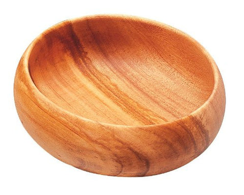 Acacia Wood Round Calabash Bowl - 10" x 3"