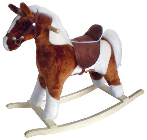 Pinto Horse w/Brown Saddle