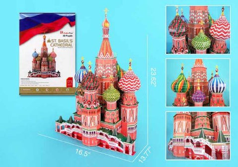 St BASIL'S Cathedral 3D Puzzle W/BOOK