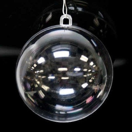 3" Clear Snap-Together Round Ornaments (Pack of 12)