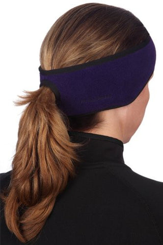 Goodbye Girl Ponytail Headband, purple, black trim