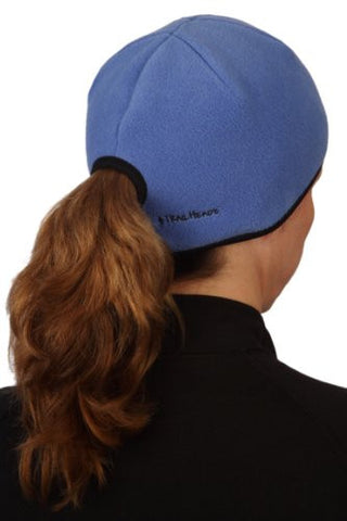 Goodbye Girl Ponytail Hat, French blue, black trim