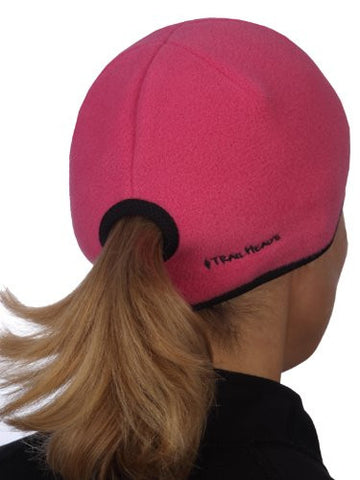 Goodbye Girl Ponytail Hat, pink, black trim