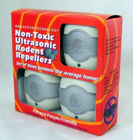 Ultrasonic Rodent Repeller Direct Plug In -3 Single Speaker Units with Unique SWEPT Frequency