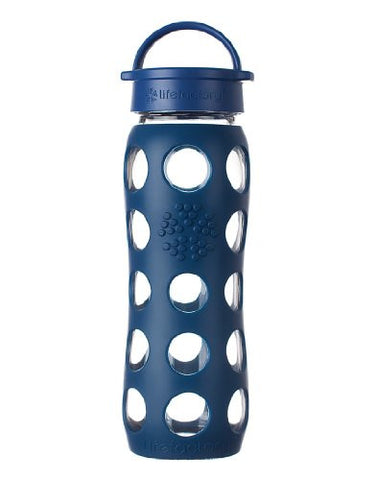 22 oz Glass Bottle with Classic Cap, Midnight Blue