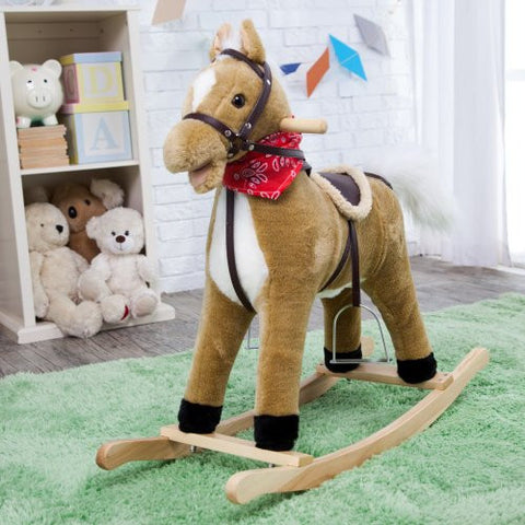 Blonde Horse Rocker (Moving Mouth &Tail)
