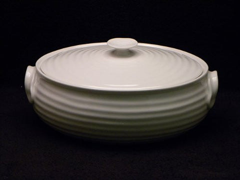 White Bakeware - Casserole, Oval Covered Small