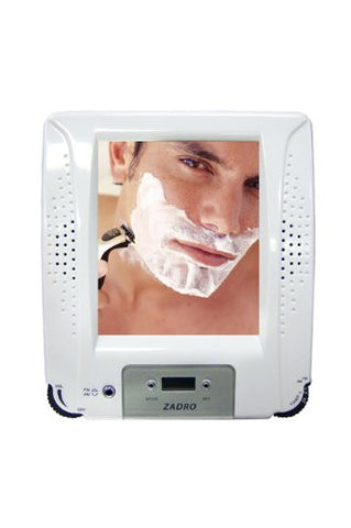 Zadro ZRA01 Fogless Shaving Shower Mirror Radio with Clock