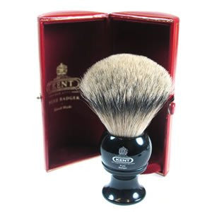 Kent BLK8 Traditional, Large, Pure Silver Tip Badger Shaving Brush