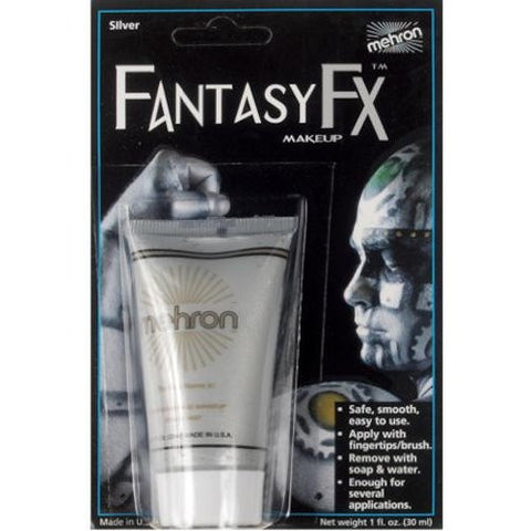 Fantasy F/X Water Based Makeup - Silver (1 oz.)
