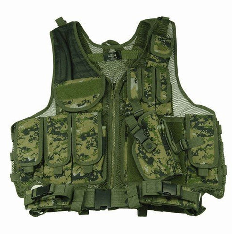 Woodland Digital Camouflage Deluxe Tactical Vest