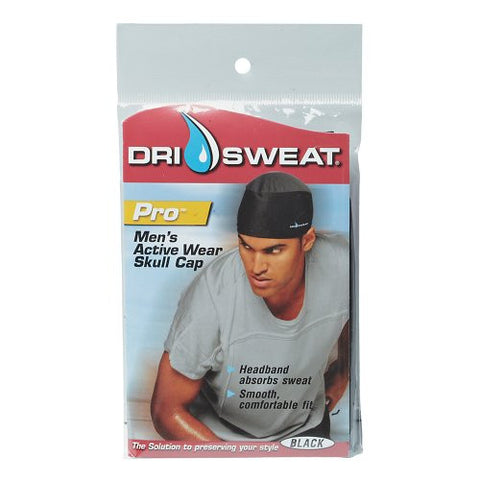Dri Sweat Pro Men's Active Skull Cap Black
