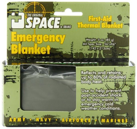 SPACE Brand Emergency Blanket - Olive Drab/Silver