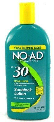 No-Ad SPF# 30 Sunblock Lotion 16 oz. (3-Pack)