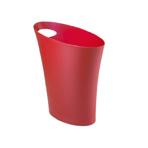 Umbra Skinny Polypropylene Waste Can (Color: Red)