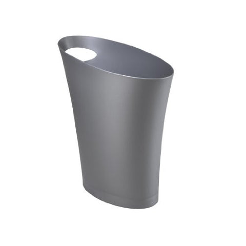 Umbra Skinny Polypropylene Waste Can (Color: Silver)