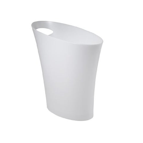 Umbra Skinny Polypropylene Waste Can (Color: White)