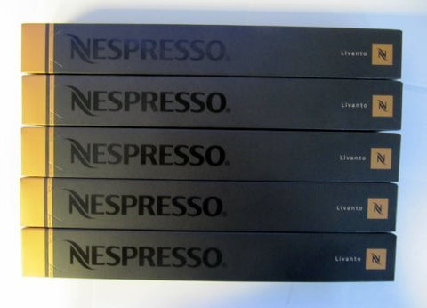 Nespresso Livanto Coffee Capsules NEW (50, 5 boxes of 10)